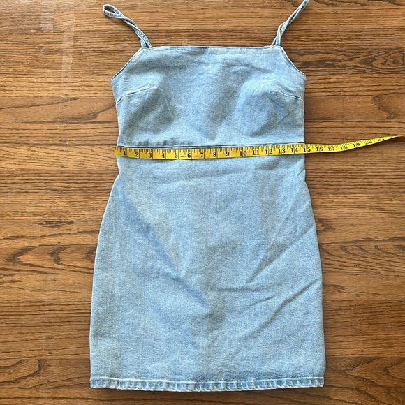 ZARA  Tank Denim Dress Size L New With Tag - Picture 7 of 9